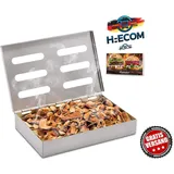 Räucherbox Edelstahl –Smoker Box für Gasgrill, Elektrogrill & Holzkohle + E-Book