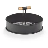 Zeller Present Tablett, Holz, Metall, (1-tlg), Ø 20 cm schwarz