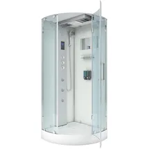 AcquaVapore D37-10L1-ALL Dusche Duschtempel Komplett Duschkabine -Th. 90x90 OHNE 2K Scheiben Versiegelung