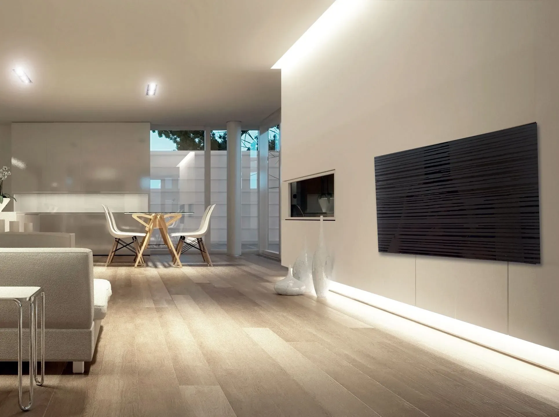 Redwell Design-Line Glas-Infrarotheizung R600 - Granolla schwarz