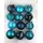 Lichte Thüringer Christbaumschmuck Exclusiv Petrol Mix 8cm Handarbeit Germany 12er Set türkis