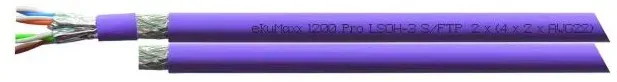 EKU Datenkabel Cat7A LS0H-3 violett ekuMaxx1200Pro S-FTP 2x(4x2xAWG22) TR500