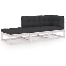 vidaXL Modell 6 Loungeset Kiefer weiß