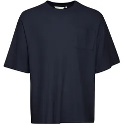 T-Shirt CASUAL FRIDAY "T-Shirt CFTue", Damen, Gr. XXL, blau (navy blazer), Obermaterial: 70% Baumwolle CO. 25% Polyester PES. 5% Elasthan EL., Shirts T-Shirt