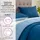 Wometo Kissenbezug Wende-Design 80 x 80 cm Blau
