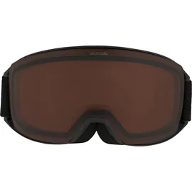 Alpina NAKISKA - Beschlagfreie, Extrem Robuste & Bruchsichere OTG Skibrille Mit 100% UV-Schutz Für Erwachsene, black matt