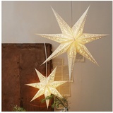 STAR »Star 501-22, Papierstern"Lace", 7 zackig, Papier, Weiß, 1.2 x 4.4 x 4.4 cm«