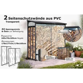 Quick Star Wetterschutz Set 185 x 185 x 1 cm Transparent/Weiß