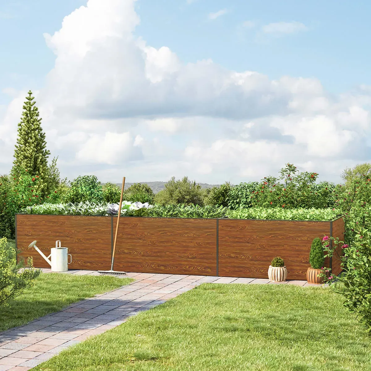 GFP Kingsize 77 x 444 x 77 cm Orto rialzato, look legno - (GFPV00418)