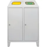 ADB Müllsackständer 45442, für 2x 120 Liter, mit Deckel, aus Metall