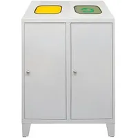 ADB Müllsackständer 45442, für 2x 120 Liter, mit Deckel, aus Metall