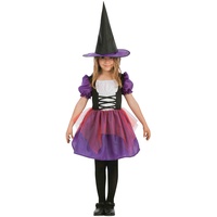 Carnival Toys – Kostüm Hexe für Mädchen für Kinder, Mehrfarbig, One Size, 66000