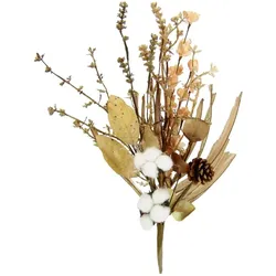 Kunstpflanze Baumwolle 35 cm Textilene Beige Natur