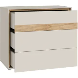 Forte Schubladenkommode 96,3 x 84,1 x 50,2 cm Beige