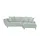 bobb Eckcouch Flachgewebe 3-Sitzer Beige