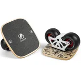 FreeSkates tragbare Rollschuhe, rutschfeste Ahorn-Deckplatte, geteiltes Skateboard mit PU-Rädern und High-End-Kugellager (weiß)