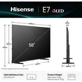 Hisense 58E77Q 58 Zoll QLED 4K Smart TV