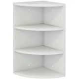 mein-regal Eckregal Corner 60 Weiß Bücherregal Holz Standregal Eckregal