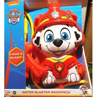 Paw Patrol Wasserpistole mit Rucksack Spritzpistole Wasser Pistole - ROT Marshal