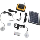 Solargenerator + Tragbarer Campinggenerator + 5000 Mah + Solarpanel + Kompaktes Abs-gehäuse (108 X 168 X 125 Mm) + Multifunktionaler Mp3-/radio-/usb-anschluss + 3 Led-leuchten