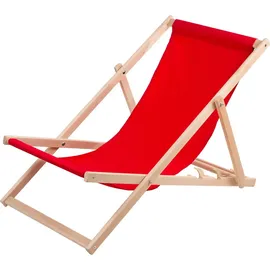 woodok Liegestuhl Set 2er Rot