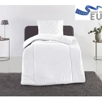 OTTO home Steppbett + Kopfkissen OTTO HOME "Microlux, Bettdecke 135x200 cm, 155x220 cm", weiß, B/L: 135cm x 200cm Anzahl Teile 1, B/L: 80cm x 80cm Anzahl Teile 1, Bezug: Polyester Füllung: Polyester, leicht, Bezug: 100% Polyester, Bettwaren-Sets, Set mit Kissen