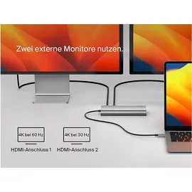 Belkin Universal USB-C-8-in-1-Core-Hub Docking Station, Silber