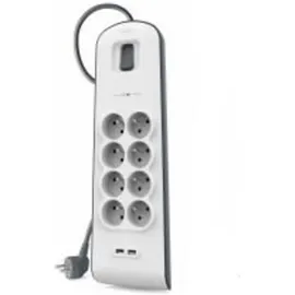 Belkin Steckdosenleiste 2 m Weiß/Schwarz 8 St.