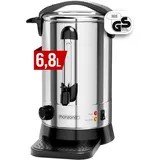 monzana Glühweinkocher mit Zapfhahn Edelstahl Temperatureinstellung 30-110°C Heißgetränkespender Punschkocher Heißgetränkeautomat, Fassungs...