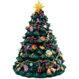 Spetebo Retro Spieluhr Oh Tannenbaum drehend - 16 cm - Deko Weihnachtsbaum zum Aufziehen mit Musik - Weihnachtsdeko Tischdeko Fensterdeko für Weihnachten Advent Winter Weihnachtsdorf Zubehör