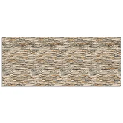 Küchenrückwand ARTLAND "Braune alte Ziegelmauer", beige (naturfarben), B:160cm H:65cm, Aluminium, Spritzschutzwände, Alu Spritzschutz mit Klebeband, einfache Montage