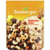 Seeberger Studentenfutter 7er Pack: Klassische Nuss-Frucht-Mischung aus Haselnusskernen, Mandeln, Walnüssen & Cashewkernen, mit Rosinen - reich an Vitamin E, vegan (7 x 400 g)