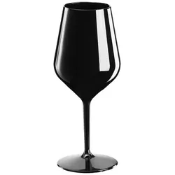 6 Mehrweg Wein Cocktail Gläser Spritz schwarz Tritan 470ml Wiederverwendbar Kunststoff unzerbrechlich