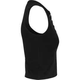 URBAN CLASSICS Ladies Lace Up Cropped Top Schwarz S