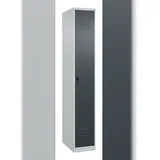 C+P Spind Classic PLUS, 1 Abteil, HxBxT 185x30x50cm, Sicherheitsdrehriegel, Hellgrau/Anthrazit von PROREGAL