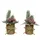 Decoris Weihnachtsgesteck 5cm x 15cm 1 Stück Sortiert im Jute Topf Tanne Stechpalme Weihnachtsdeko