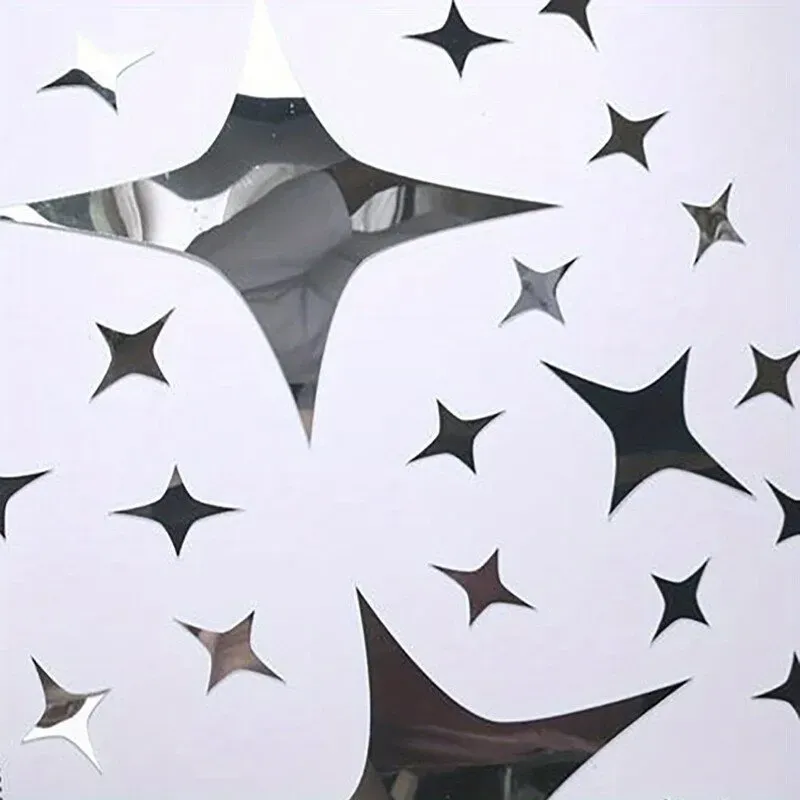 32 Stück PVC-Spiegelaufkleber für Decken- und Wandlampen, Spiegeldekoration