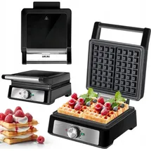 MPM MGO-41-4 Waffeleisen Schwarz