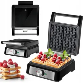 MPM MGO-41-4 Waffeleisen Schwarz