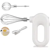 Kabelloser Handmixer Elektrischer Mini-Eierschläger 4-Gang-einstellbarer Mini-Handmixer Elektrischer Mixer, USB-Aufladung, 1500mAh(Weiß)