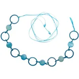 COLLEZIONE ALESSANDRO Taillengürtel Materialmix blau/türkis 105