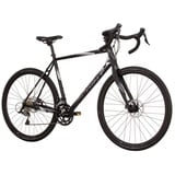 Airtracks 28 Zoll Herren Gravel Bike WHISPER 5.0 Fahrrad 2 x 9 Shimano SORA R3000 Schwarz SCHWARZ 56 CM