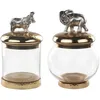Schmuckkästchen 2er Set LAKI Glas Gold