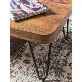 FineBuy Couchtisch Sheesham Braun 115 x 60 x 40 cm