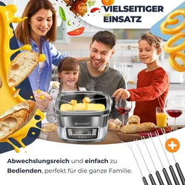 Kesser KESSER® Multikocher Küchengerät mit 16 Programme - Grillen, Backen, Dampfgaren Vorheiz- & Warmhaltefunktion, Schnellkochkopf, Heißluftfritteuse, Reiskocher, Slow Cooker, Joghurtbereiter