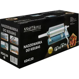 Costway Wurstfüller manuell, Wurstmaschine aus Edelstahl, Wurstfüllmaschine silber, Wurstpresse mit Tischklemme, Wurstspritze inkl. Füllrohre