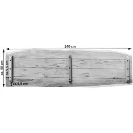 Sam Tischplatte Baumkante Akazie Natur 140 x 40 cm CURTIS