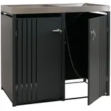 Proregal Mülltonnenverkleidung 125 x 132 x 84 cm anthrazit