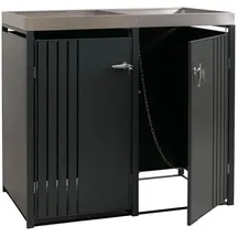Proregal Mülltonnenverkleidung 125 x 132 x 84 cm anthrazit