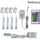 B.K.Licht LED Dekolicht, grau (chromfarben), 8, H: 1cm, 4 Clips RGB Glasboden-Beleuchtung Glaskantenlichter Leuchten Vitrine Schrank